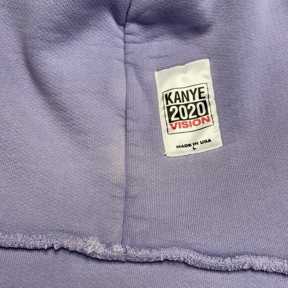 Kanye 2020 Vision Hoodie Sweatshirt Mens Large Double Layered Heavyweight Purple - Picture 14 of 16